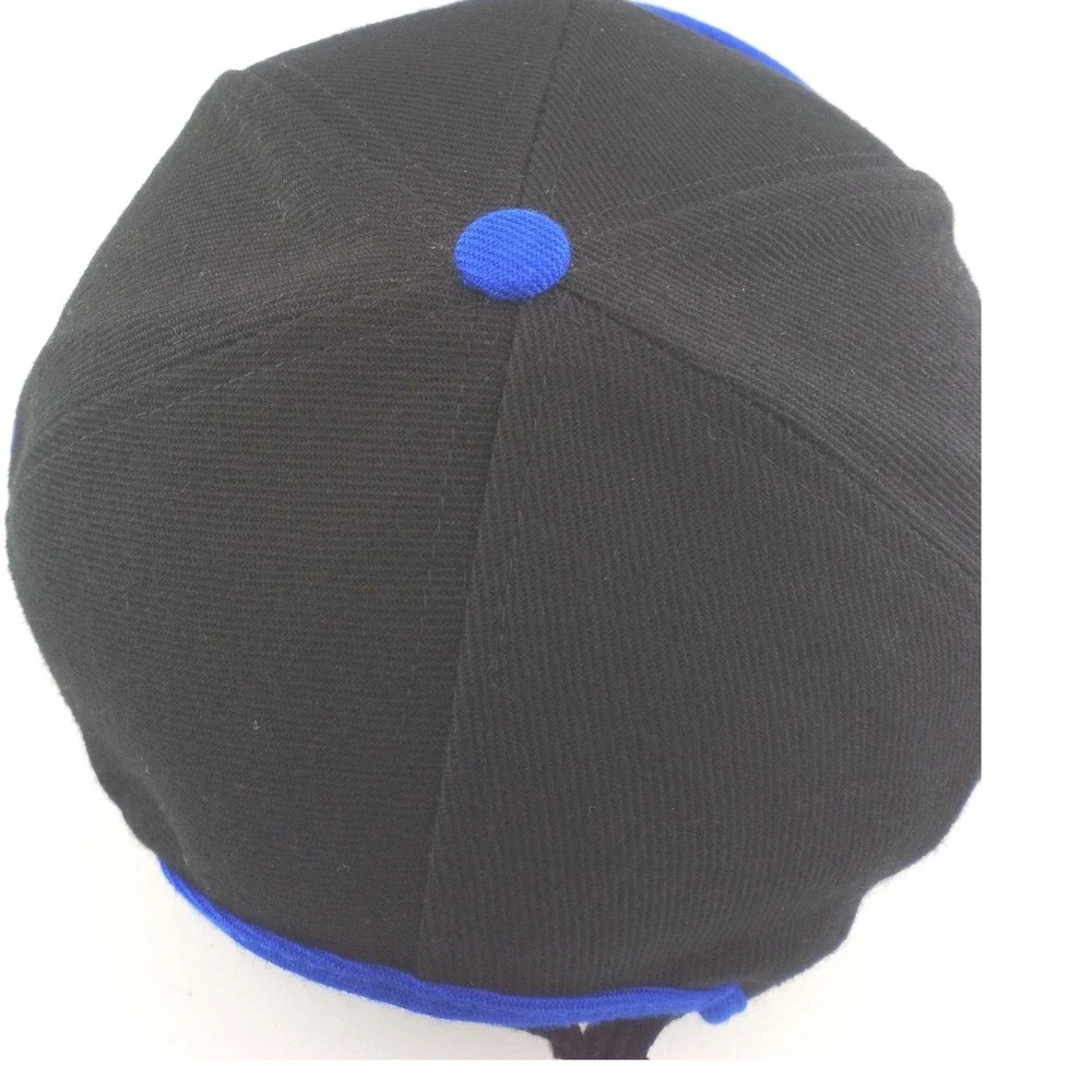 Vintage Logo Athletic Seattle Seahawks NFL Cap Mens Black Blue Strapback Hat